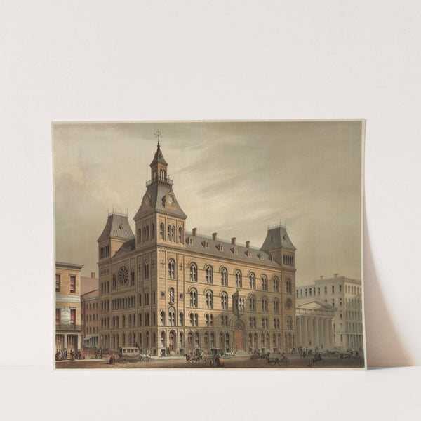 The Masonic Temple, Cincinnati, Ohio (1859) by Strobridge & Co. Lith