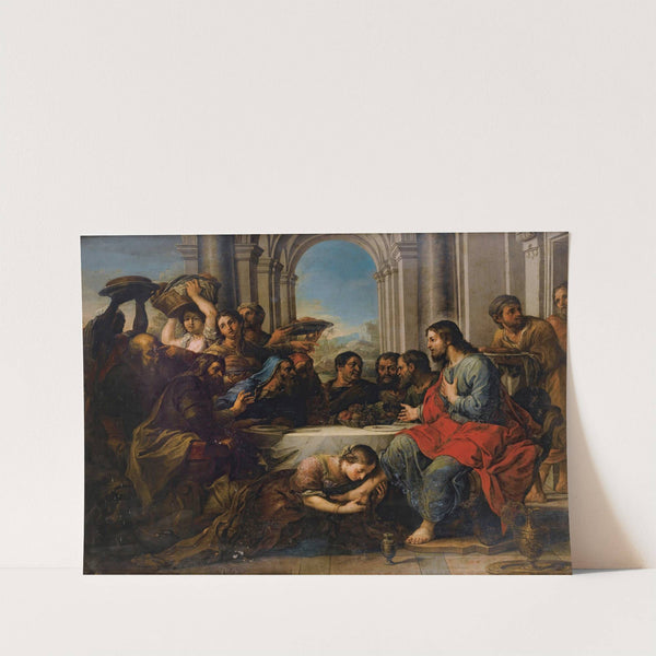 The Meal At The House Of Simon (Circa 1650) by Antwerp School