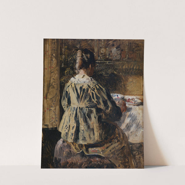 The Meal or Woman Seen from the Back by Henri de Braekeleer