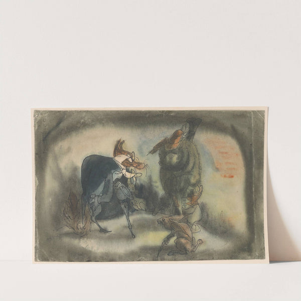 The Meeting of a Lion Is a Hat And a Fox With An Umbrella by Ján Novák