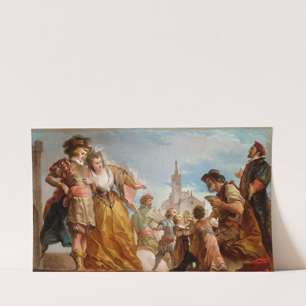 The Meeting of Gautier, Count of Antwerp, and his Daughter, Violante (c. 1787) by Giuseppe Cades