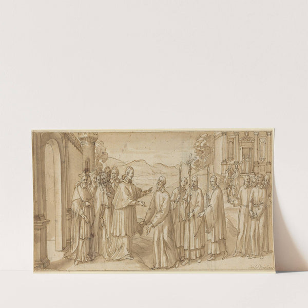 The Meeting of San Carlo Borromeo and San Filippo Neri (c. 1600) by Italian School