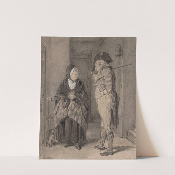 The Meeting on the Landing (1871) by Jean-Baptiste Madou