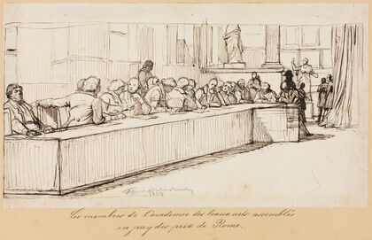 The Members of the Academy of Beaux-Arts Assembled to Jury the Rome Prize (1841)