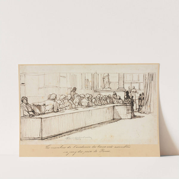 The Members of the Academy of Beaux-Arts Assembled to Jury the Rome Prize (1841) by Paul Delaroche