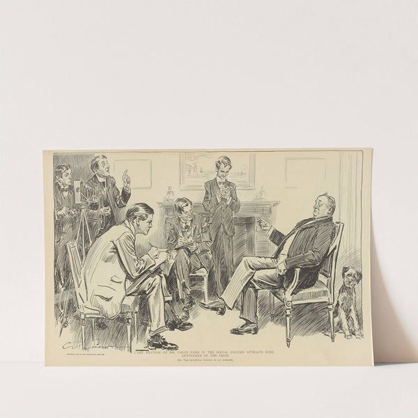 The mention of Mr. Tagg’s name.. (1900-1905) by Charles Dana Gibson