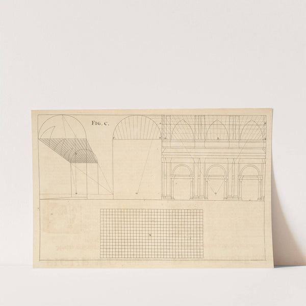 The method of drawing the net of lattice-work on vaults. by Andrea Pozzo