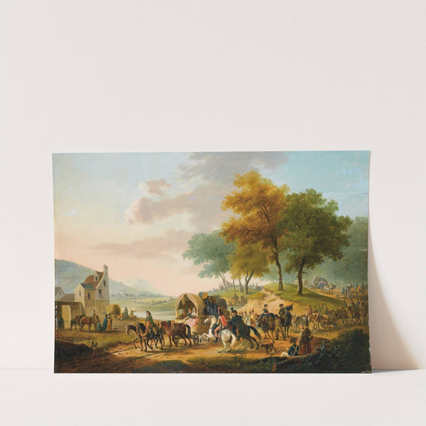 The Military Camp Leaving by Jacques-François-Joseph Swebach