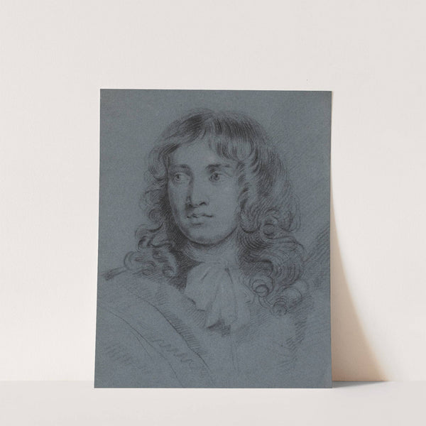 The miniature painter Thomas Flatman, as a young man with long ringlets and a scarf tied in a bow around his neck by John Hayls