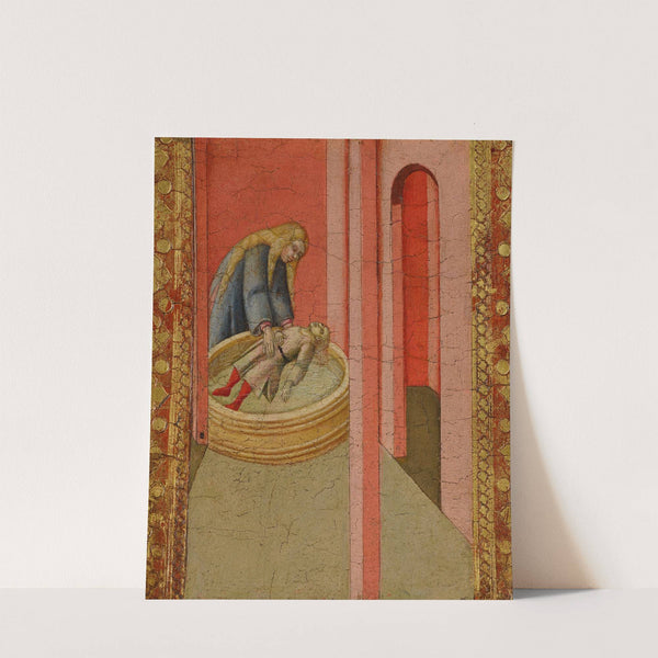 The miracle of Saint Bernardino of Siena and the revival of the child, Amico by Sano di Pietro