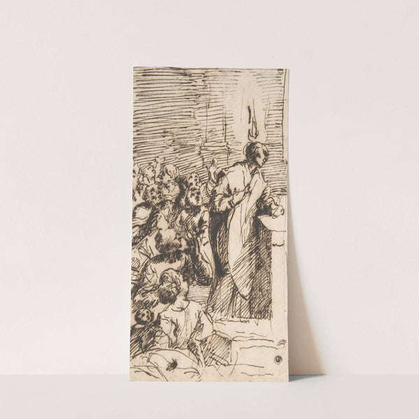 The Miraculous Mass of Saint Martin of Tours with the Apparition of a Ball of Fire above His Head by Giovanni Lanfranco