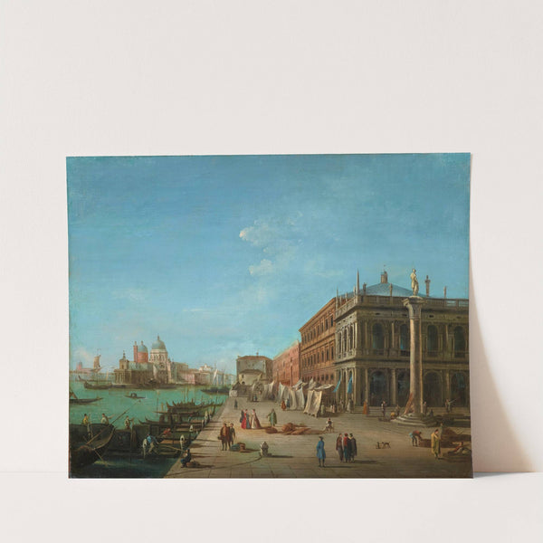 The Molo, with the Palazzo della Zecca and the Biblioteca Marciana, the church of Santa Maria della Salute beyond by Giuseppe Bernardino Bison