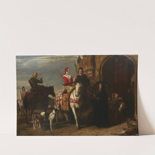 The Monastery in the 14th Century; Boar Hunters Refreshed at Saint Augustine's Monastery, Canterbury by John Rogers Herbert