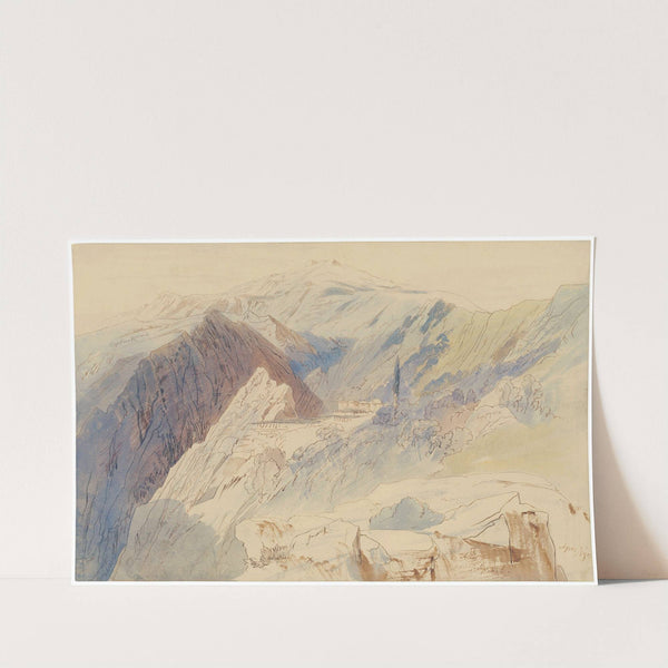 The Monastery of St Nilus, Mount Athos by Edward Lear