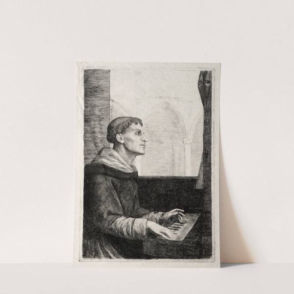 The Monk at the Organ (1870) by Alphonse Legros