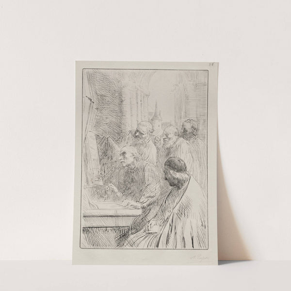 The Monks in Church (c. 1857–1911) by Alphonse Legros