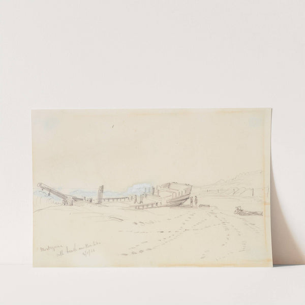 The Montezuma on the beach near Hokitika (1866) by Nicholas Chevalier