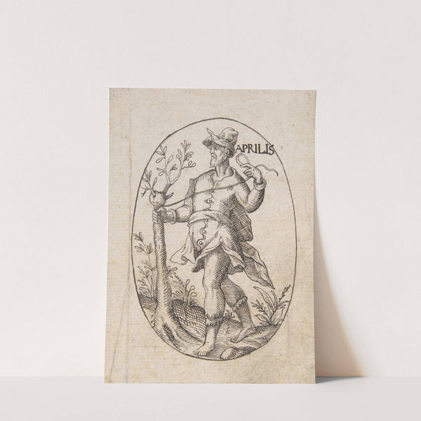 The Month of April; Man Grafting a Branch onto a Tree by Erasmus Hornick