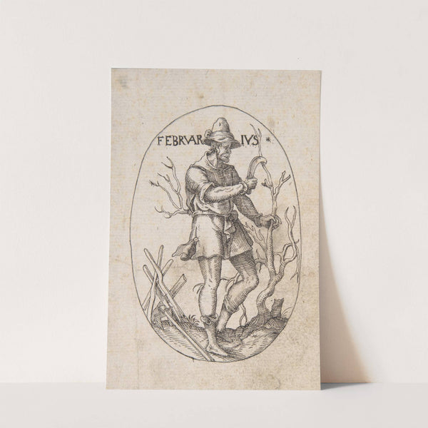 The Month of February; Man Pruning a Tree by Erasmus Hornick