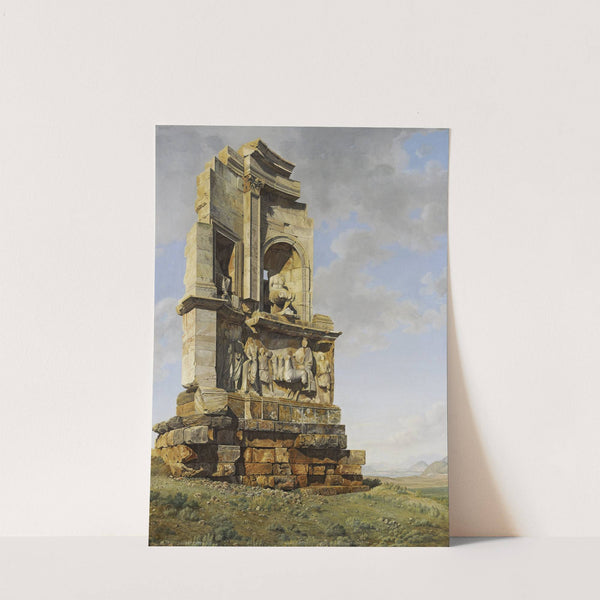 The Monument to Philopappos, Athens by Giovanni Battista Lusieri