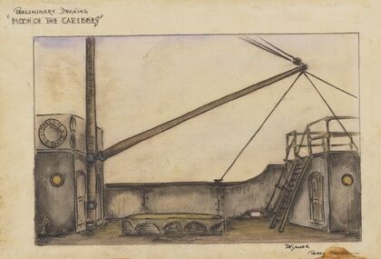 The Moon of the Caribbees: Preliminary Drawing (Deck of the S.S. Glencairn) (1934-1943)