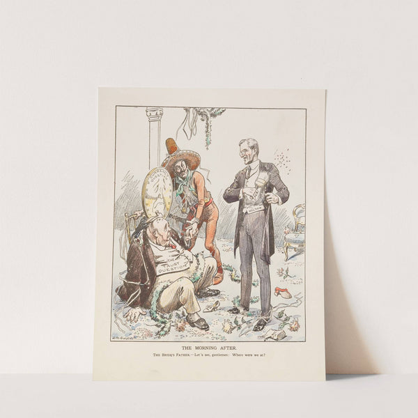 The Morning After. The bride’s father – Let’s see, gentlemen; Where were we (1913) by Louis Glackens