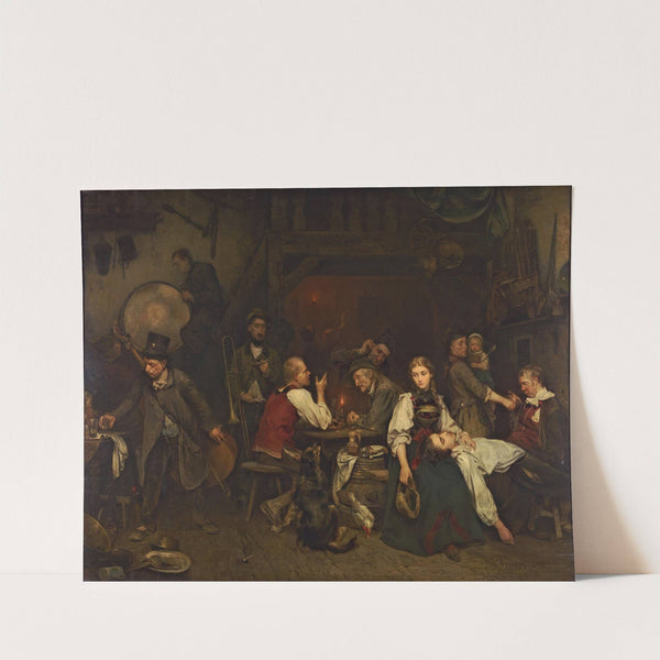 The Morning after the Festival (1853) by Ludwig Knaus