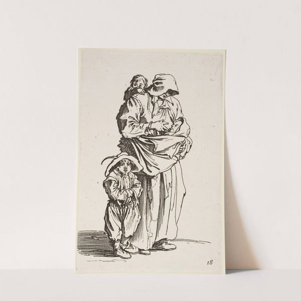 The Mother and her Three Children (1622) by Jacques Callot