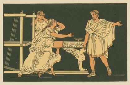 The mother of Euryalus receiving the news of his death (1878)