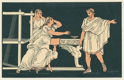The mother of Euryalus receiving the news of his death