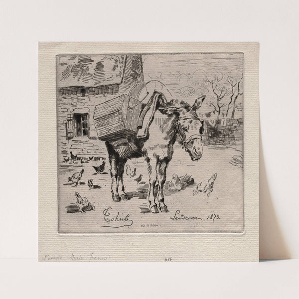 The Mule, Marie-Jeanne (1872) by Félix Hilaire Buhot