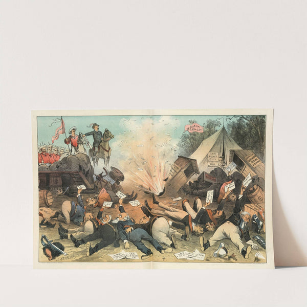 'The Mulligan guard lies, but - surrenders' by Joseph Ferdinand Keppler