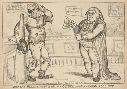 Gurnsey pebbles bought & sold or a guinea turn’d to a good account (1790s) — size preview