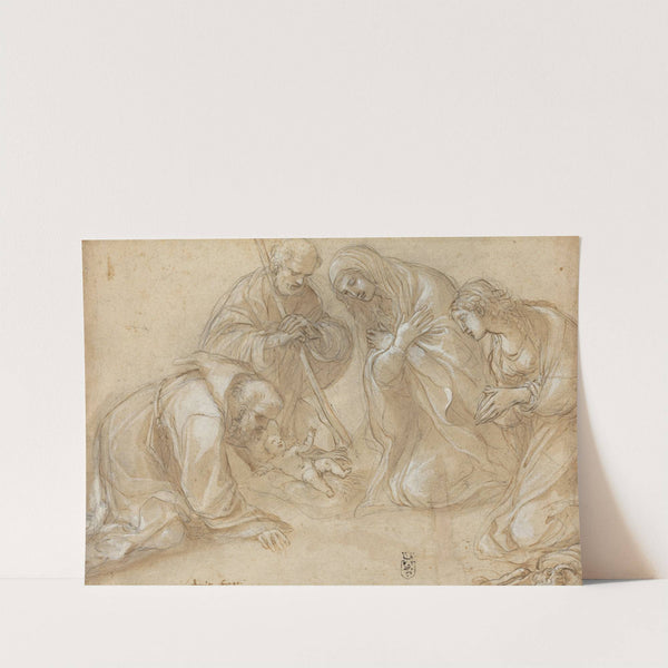 The Nativity with Saints Francis and Agnes (c. 1605) by Ludovico Carracci