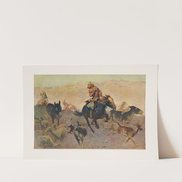 The Navajo raid (1910) by Frederic Remington