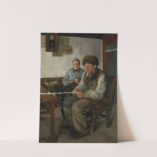 The Net Mender (1880) by Christian Krohg