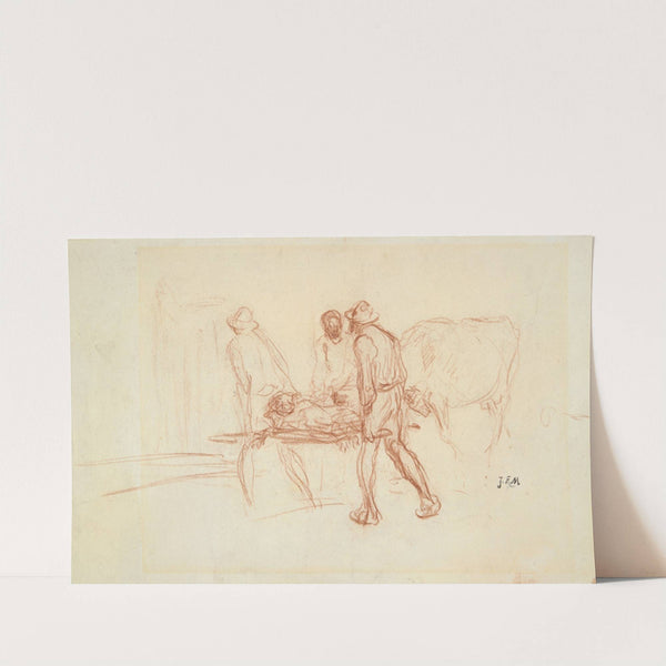 The New Born Calf by Jean-François Millet