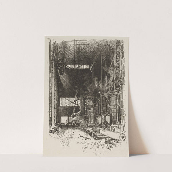 The New Gun Pit (1916) by Joseph Pennell