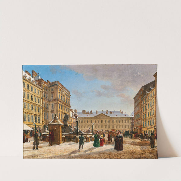 The New Market in Vienna in Winter by Rudolf von Alt