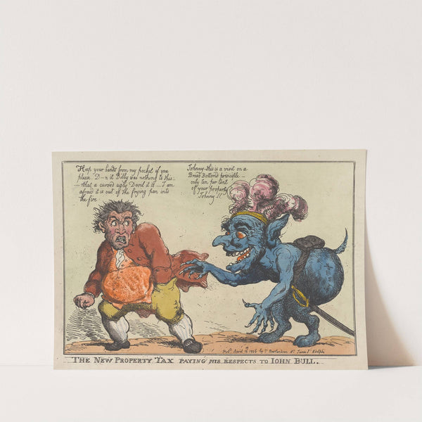 The new property tax paying his respects to John Bull (1806) by Thomas Rowlandson