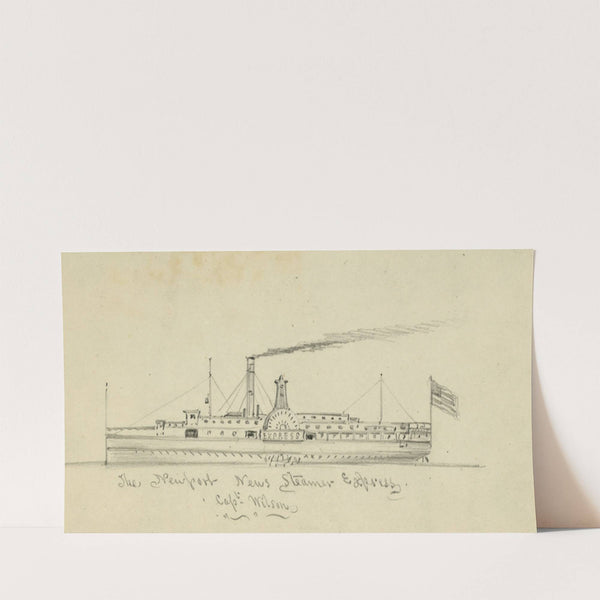 The Newport News Steamer Express Capt. Wilson (1860-1865) by Alfred Rudolph Waud