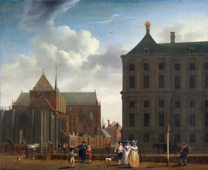 The Nieuwe Kerk and the Town Hall on the Dam in Amsterdam