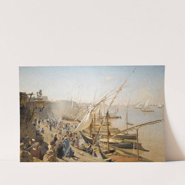 The Nile at Bulak by Adolf von Meckel