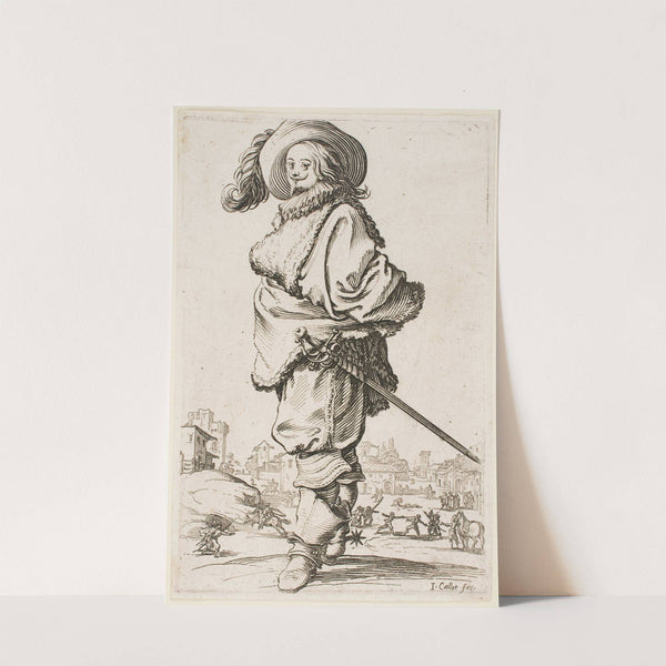 The Nobility of Lorraine – Gentleman in a Fur-Trimmed Cloak (1620–1623) by Jacques Callot