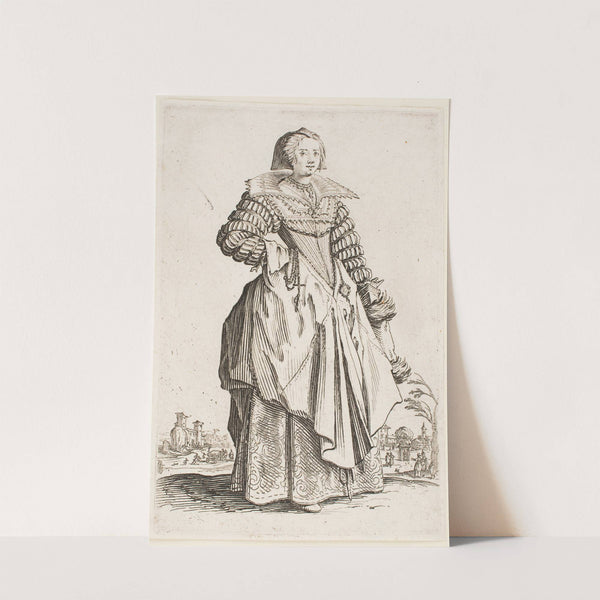 The Nobility of Lorraine – Lady in a Wide Collar (1620–1623) by Jacques Callot