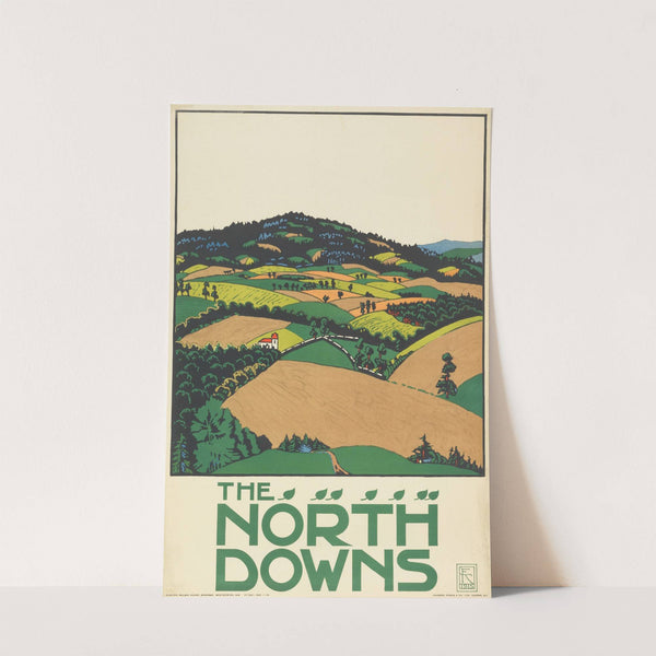 The North Downs, London Underground by Edward McKnight Kauffer