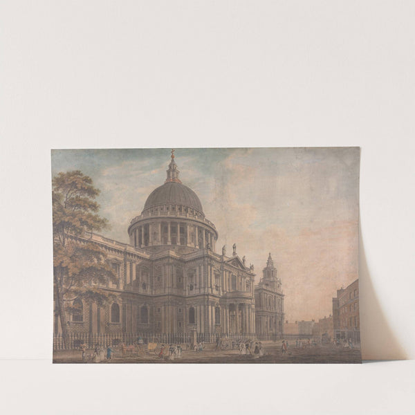 The North Front of St. Paul's by Thomas Malton the Younger