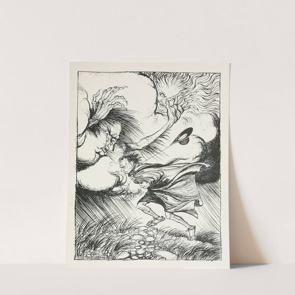 The North Wind and the Sun (1912) by Arthur Rackham