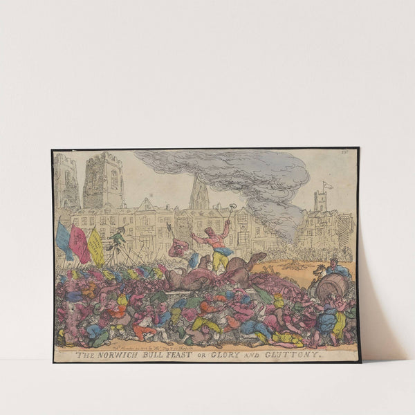 The Norwich bull feast or glory and gluttony (1813) by Thomas Rowlandson