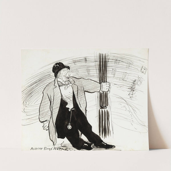 The Not So Sober Nocturnal Wanderer (1902) by Albert Engström